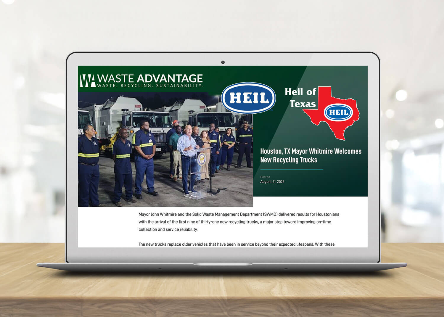 City of Houston Heil Garbage truck fleet